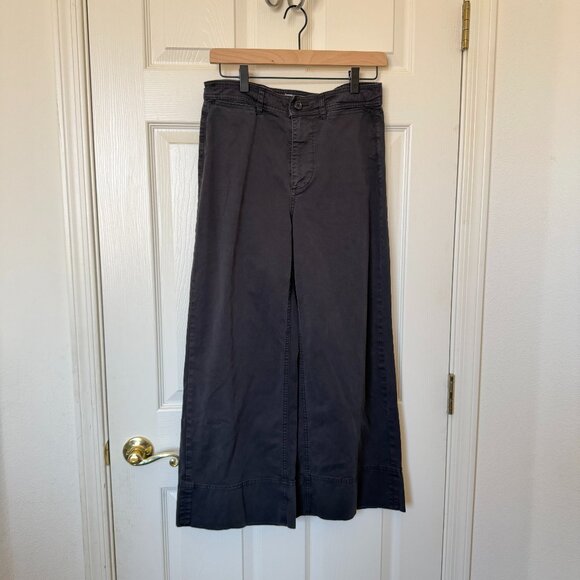 Everlane The Lightweight Wide-Leg Crop Chino Black (Size 2) - Picture 4 of 9